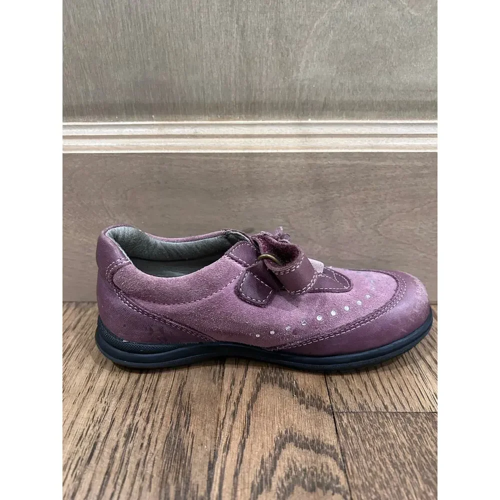 Pablosky Opera Blackberry Purple Suede Mary Jane Flats EU 30 US 12 Preppy Euro